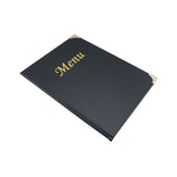 Securit Basic Range Menu Book Cover with 4 Fixed Double-sided A4 Inserts Black MC-BRA4-BL