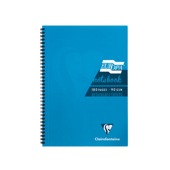 Clairefontaine Europa Notebook 180 Pages A5 Turquoise (Pack of 5) 5812Z