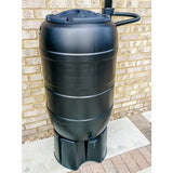210L Water Butt Kit Rain Barrel Stand Tap Lid Diverter Garden Water Saver BLACK