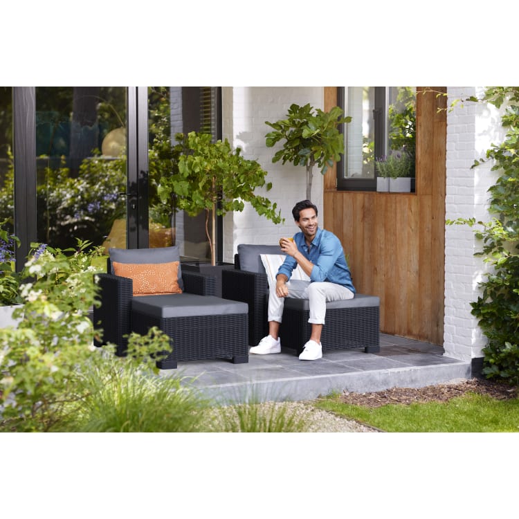 Keter Seat California Balcony Deluxe Set In Graphite – PrinceGB