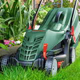 Bosch 1300W Corded Lawn Mower 34cm Electric Grass Cutter Rotak Garden Push Tools
