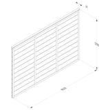 Overlap Fence Panel 6x4ft Dip Treated Garden Timber Boundary Screen Outdoor Tall