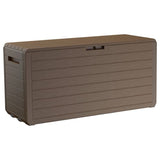 Keter Atlas Garden Storage Box 270L Outdoor Deck Chest Brown Lockable Weather UV