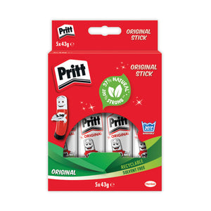 Pritt Stick Original Glue Stick 43g (Pack of 5) 1456072