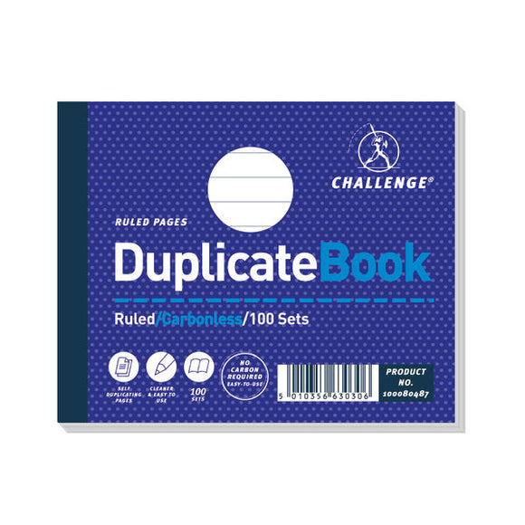 Challenge Ruled Carbonless Duplicate Book 100 Sets 105x130mm (5 Pack) 100080487