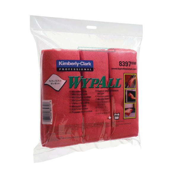 Wypall Microfibre Cloth Red (6 Pack) 8397