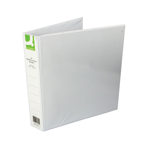 Q-Connect Presentation 40mm 4D Ring Binder A4 White (Pack of 6) KF01329Q