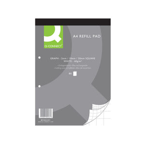 Q-Connect A4 Graph Refill Pad 80 Sheet (10 Pack) KF02231