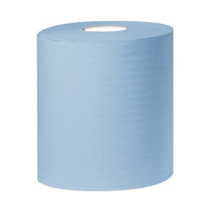 2Work 2-Ply Centrefeed Roll 150m Blue (6 Pack) KF03805