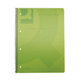 Q-Connect Spiral Bound Polypropylene Notebook 160 Pages A4 Green (5 Pack) KF10036