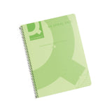 Q-Connect Spiral Bound Polypropylene Notebook 160 Pages A4 Green (5 Pack) KF10036