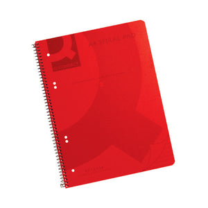 Q-Connect Spiral Bound Polypropylene Notebook 160 Pages A4 Red (5 Pack) KF10038