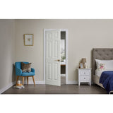 Lincoln White Grained Moulded 6 Panel Internal Door 1981x762mm Primed Smooth New