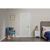 Lincoln White Grained Moulded 6 Panel Internal Door 1981x762mm Primed Smooth New