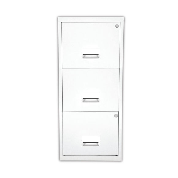 Pierre Henry 3 Drawer A4 Filing Cabinet – White