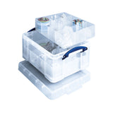 Really Useful Clear 21 Litre Plastic Divided Storage Box 21C+6T+12T