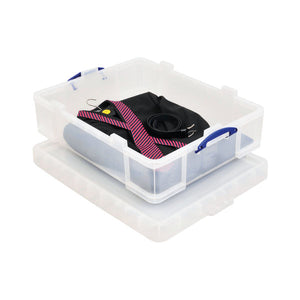 Really Useful 70L Plastic Storage Box W810xD620xH225mm Clear 70C