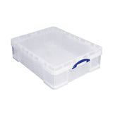 Really Useful 70L Plastic Storage Box W810xD620xH225mm Clear 70C