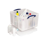 Really Useful 42 Litre Clear Plastic Storage Box