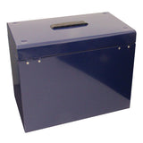 Cathedral Metal File Box Foolscap Home Office Blue HOBL