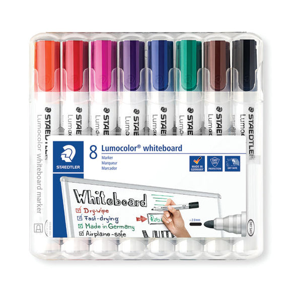 Staedtler Lumocolor 351 Drywipe Marker Assorted (Pack of 8) 351 WP8