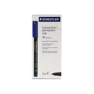 Staedtler Lumocolour Pen Permanent Fine Blue (Pack of 10) 318-3