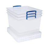 Really Useful 33.5L Plastic Storage Box (Pack of 3) 33.5-CCB-Pack of 3