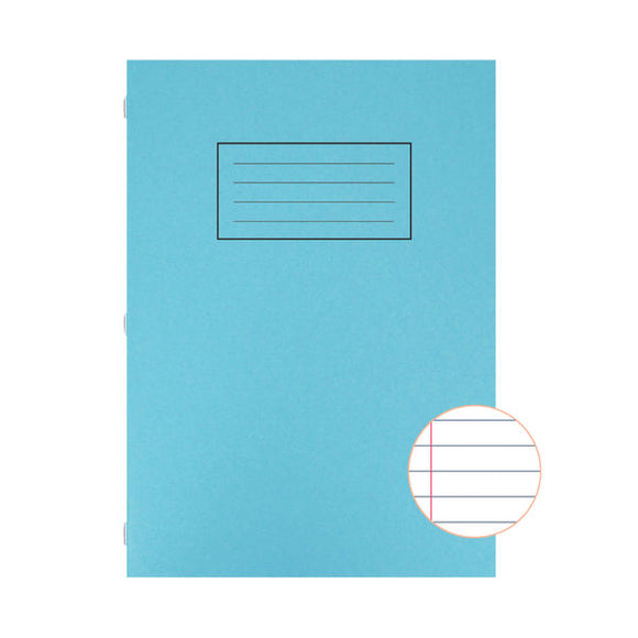 Silvine Exercise Book A4 Ruled with Margin Blue (10 Pack) EX108