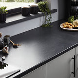 28mm Dark Stone Effect Laminate Kitchen Worktop 2.4m Durable Post Formed Counter