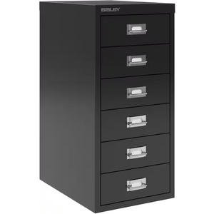 Bisley Multi Drawer Cabinet H296NL 6 Drawers Black