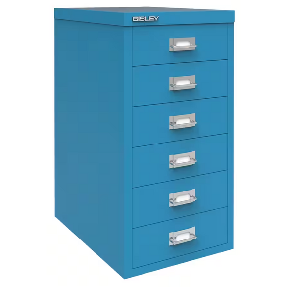Bisley Multi Drawer Cabinet H296NL 6 Drawers Azure