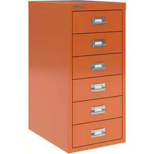 Bisley Multi Drawer Cabinet 6 Drawers Bisley Orange
