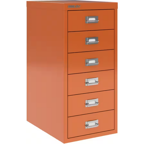 Bisley Multi Drawer Cabinet 6 Drawers Bisley Orange