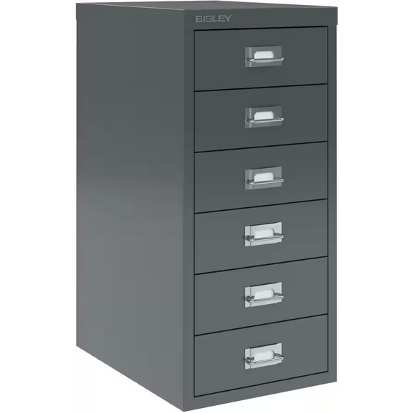 Bisley Multi Drawer Cabinet 6 Drawers Anthracite Grey