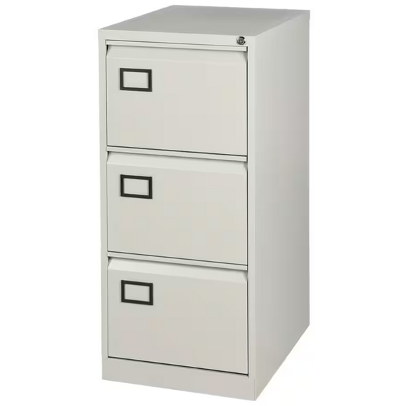 Bisley Filing Cabinet with 3 Lockable Drawers AOC3 Grey