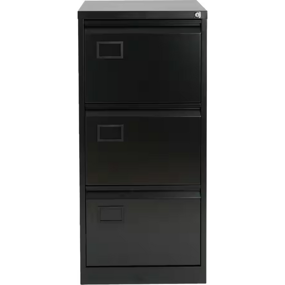 Bisley Filing Cabinet with 3 Lockable Drawers AOC3 Black