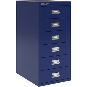 Bisley Multi Drawer Cabinet 6 Drawers Oxford Blue