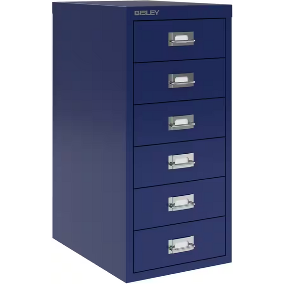 Bisley Multi Drawer Cabinet 6 Drawers Oxford Blue