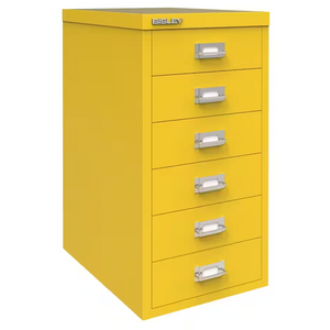 Bisley Multi Drawer Cabinet H296NL 6 Drawers Yellow