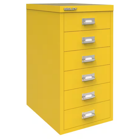 Bisley Multi Drawer Cabinet H296NL 6 Drawers Yellow