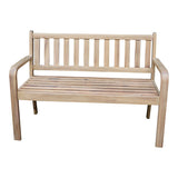 GoodHome Riveo Wooden 2 Seater Garden Bench Acacia Patio Outdoor Natural Seat UK