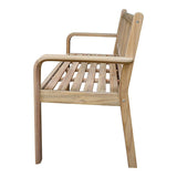 GoodHome Riveo Wooden 2 Seater Garden Bench Acacia Patio Outdoor Natural Seat UK