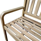 GoodHome Riveo Wooden 2 Seater Garden Bench Acacia Patio Outdoor Natural Seat UK