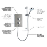 Mira Decor Electric Shower 8.5kW Silver Effect Bathroom Manual Power Unit System