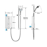 Mira Sport Max Airboost White Electric Shower, 9kW 4-Spray Pattern