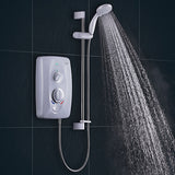 Mira Sprint Electric Shower 8.5kW White Gloss Manual Power Unit Riser Rail Kit