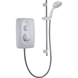 Mira Sprint Electric Shower 9.5kW White Gloss Manual Power Unit Riser Rail Kit