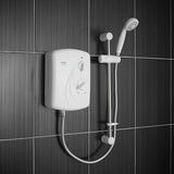 Triton Enrich 8.5kW Electric Shower White Manual Control 3 Settings 1m Hose