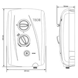 Triton T80 Easi-Fit+ White Manual Electric Home Shower 10.5kW SFX8001EFPW