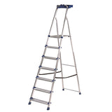 Werner 7 Tread Platform Step Ladder Aluminium Steel 2.12m Trade Heavy Duty Pro